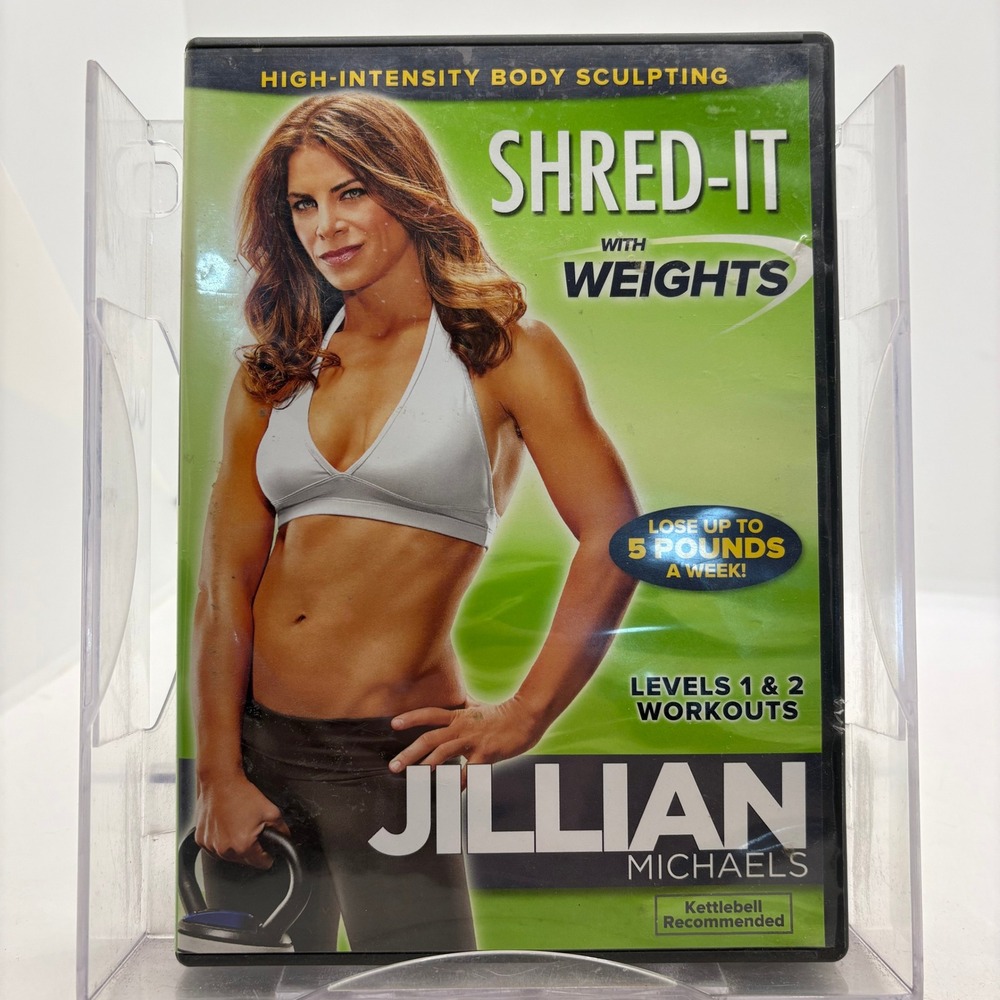 Jillian Michaels Shred-It With Weights DVD Workout Levels 1 & 2 Fitness 2010